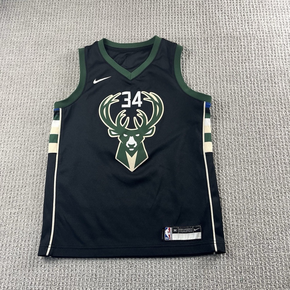 Nike Giannis Antetokounmpo #34 Milwaukee Bucks Swingman Jersey NBA Youth M 10/12